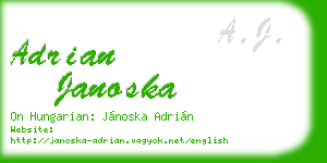 adrian janoska business card
