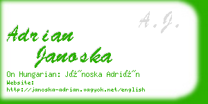 adrian janoska business card